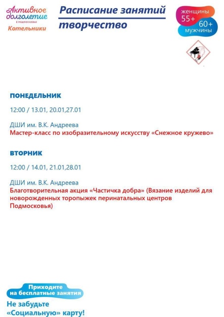 Долголетов из Котельников приглашают на мастер-классы в ДШИ им. В.К. Андреева