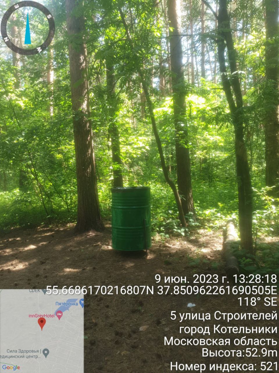 Установлены новые мусорные баки в Кузьминском и Томилинском лесопарке